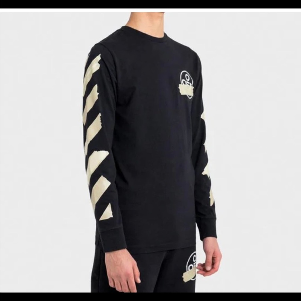 Men’s Size Small Off White Tape Long Sleeve shirt